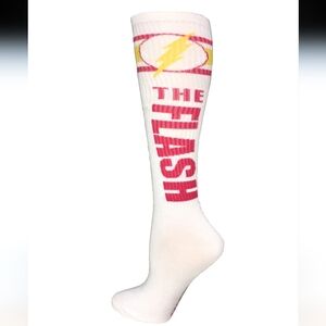 The Flash Socks White and Red Knee High 9-11 Years Old NWT